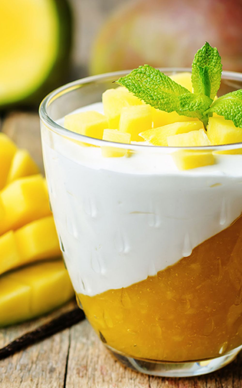 Panna Cotta de crème de Coco avec Réduction de Mangue
